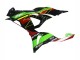 Carénages Moto Kawasaki ZX6R 2023-2025 - Vert Noir Rouge Jaune Dunlop