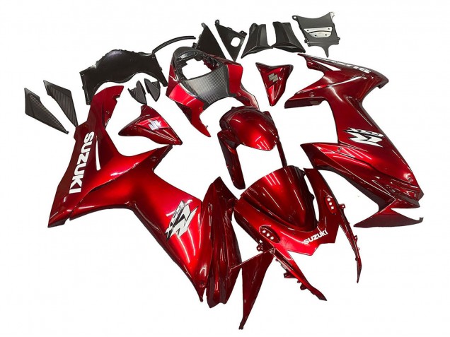 Carénages Moto Suzuki GSXR 600 / GSXR 750 2011-2024 - Rouge Blanc Décalque