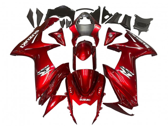 Carénages Moto Suzuki GSXR 600 / GSXR 750 2011-2024 - Rouge Blanc Décalque