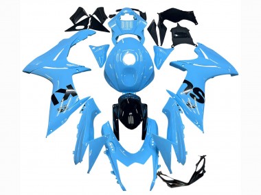 Carénages Moto Suzuki GSXR 600 / GSXR 750 2011-2024 - Bleu Clair Noir