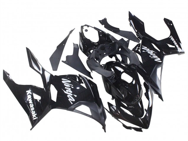Carénages Moto Kawasaki Ninja 400 2018-2024 - Noir Brillant Noir Mat Blanc Décalque