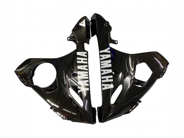 Carénages Moto Yamaha YZF R6S 2006-2009 - Noir Brillant Blanc Décalque
