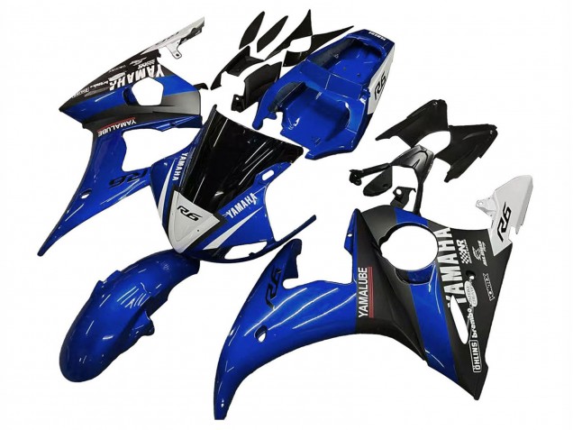 Carénages Moto Yamaha YZF R6S 2006-2009 - Bleu Blanc Noir Brillant Yamalube