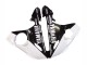 Carénages Moto Yamaha YZF R6S 2006-2009 - Blanc Noir Brillant