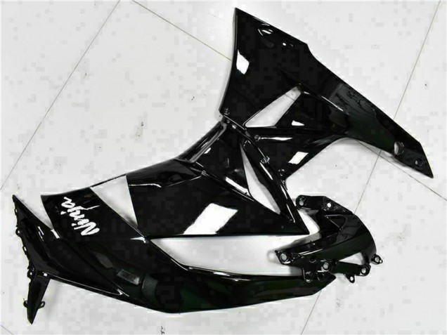 Carénages Moto Kawasaki ZX6R 2009-2012 - Noir Brillant Blanc Ninja