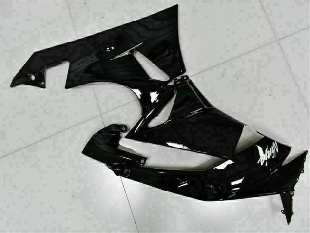 Carénages Moto Kawasaki ZX6R 2009-2012 - Noir Brillant Blanc Ninja