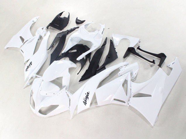 Carénages Moto Kawasaki ZX6R 2009-2012 - Blanc Noir Ninja