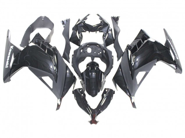Carénages Moto Kawasaki EX300 2013-2024 - Noir Brillant