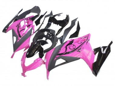 Carénages Moto Kawasaki EX300 2013-2024 - Rose Noir