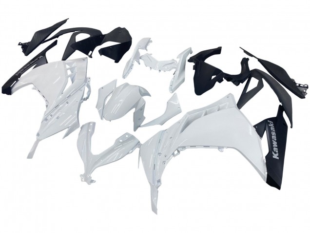 Carénages Moto Kawasaki EX300 2013-2024 - Blanc Noir