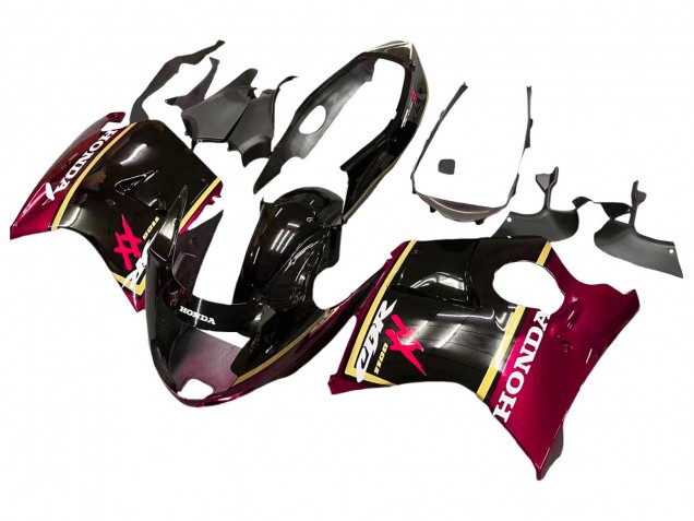 Carénages Moto Honda CBR1100XX Blackbird 1996-2007 - Noir Brillant Rouge Jaune