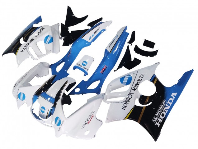 Carénages Moto Honda CBR600 F3 1997-1998 - Blanc Bleu Noir Brillant