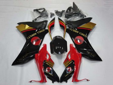 Carénages Moto Honda CBR600F 2011-2013 - Rouge Or Noir Brillant Konica Minolta