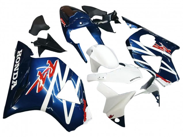 Carénages Moto Honda CBR900RR 954 2002-2003 - Blanc Bleu Foncé