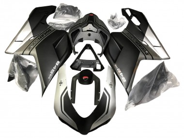 Carénages Moto Ducati 848 2007-2014 - Argent Noir Mat