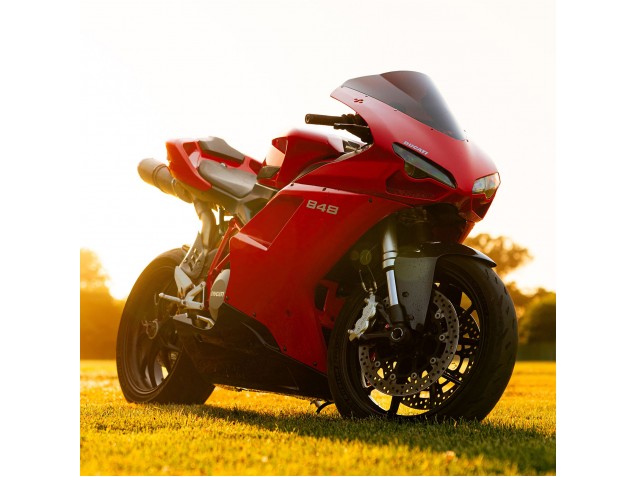 Carénages Moto Ducati 848 2007-2014 - Rouge Noir Brillant