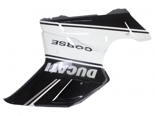 Carénages Moto Ducati 848/1098/1198 2007-2014 - Blanc Noir Brillant Corse