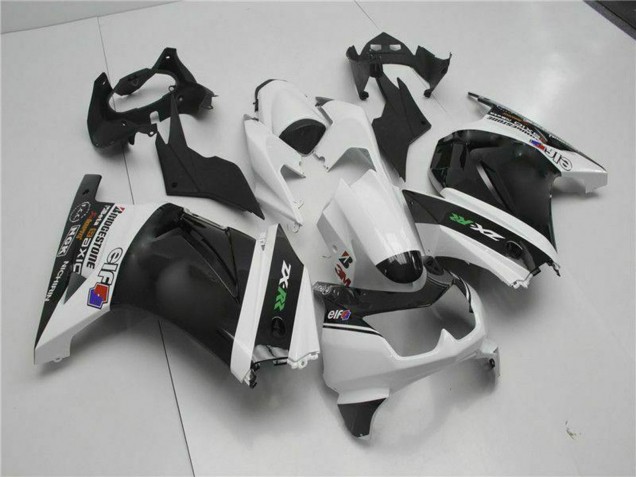 Carénages Moto Kawasaki EX250 2008-2012 - Blanc Noir Vert