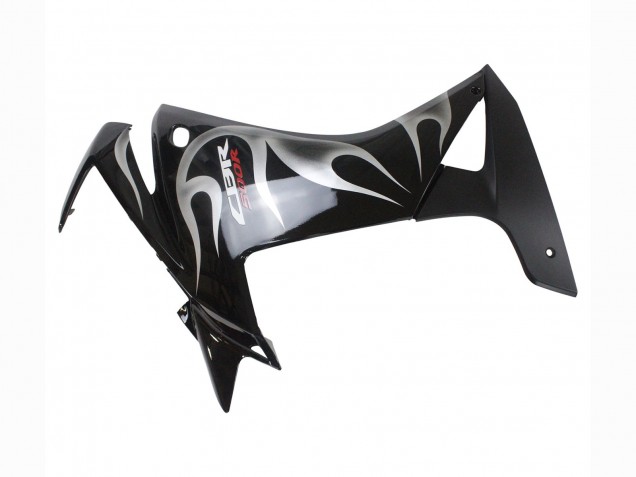 Carénages Moto Honda CBR500R 2013-2015 - Noir Brillant Argent Flamme
