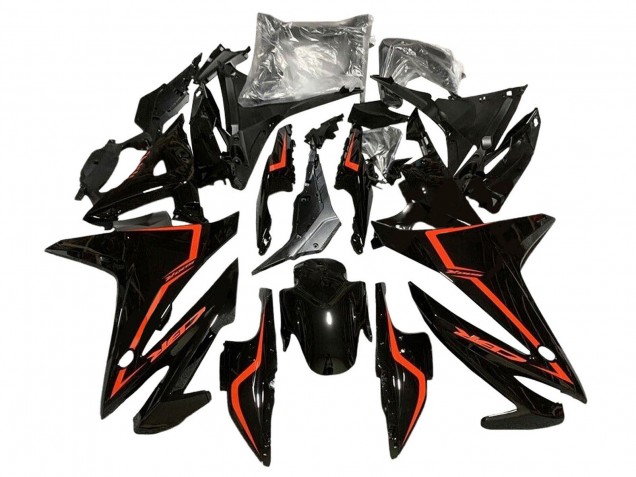 Carénages Moto Honda CBR500R 2016-2018 - Noir Brillant Rouge