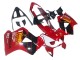 Carénages Moto Honda VFR 800 1998-2001 - Rouge Blanc Noir Brillant Vimto