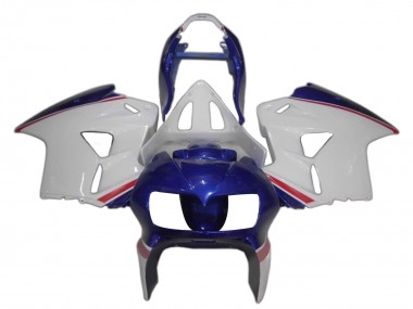 Carénages Moto Honda VFR 800 1998-2001 - Blanc Bleu Rouge