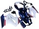Carénages Moto Honda VFR 800 2002-2013 - Blanc Rouge Bleu Foncé