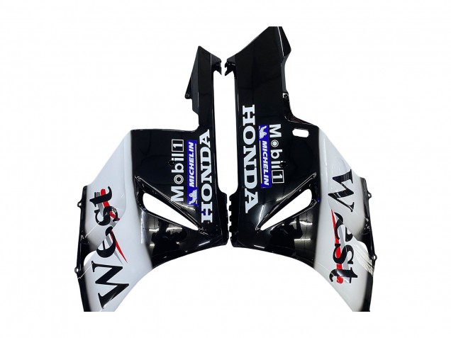 Carénages Moto Honda CBR1000RR 2004-2005 - Noir Brillant Blanc West