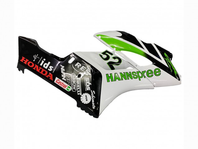 Carénages Moto Honda CBR1000RR 2004-2005 - Blanc Vert Noir Brillant Hannspree 52