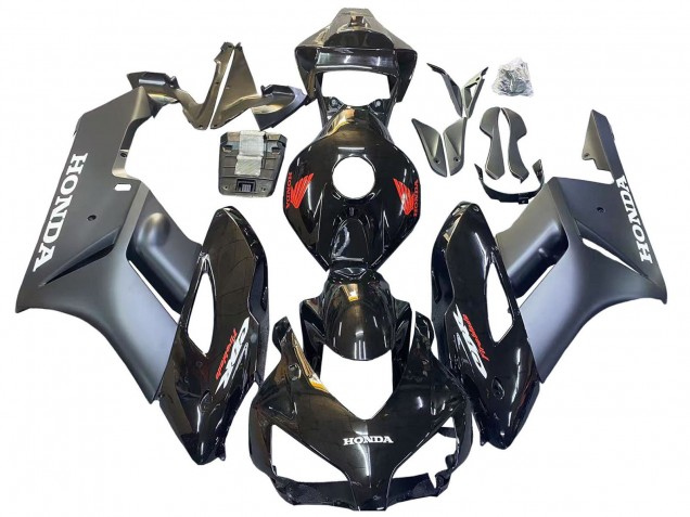 Carénages Moto Honda CBR1000RR 2004-2005 - Noir Brillant Gris Mat Rouge Fireblade