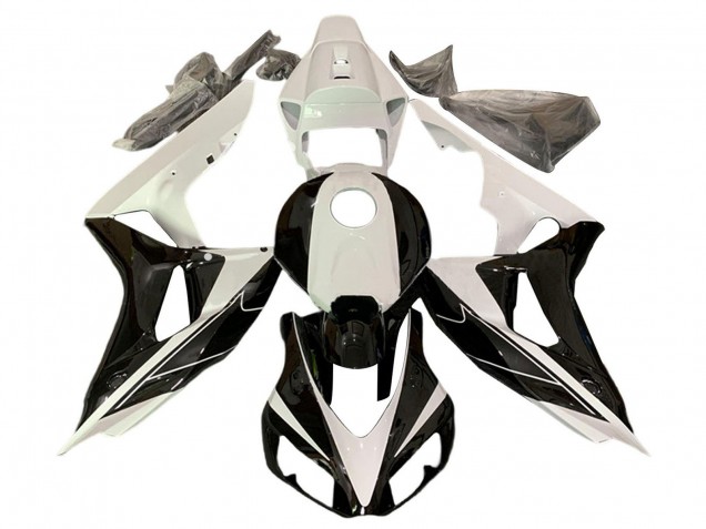 Carénages Moto Honda CBR1000RR 2006-2007 - Blanc Perle Noir Brillant