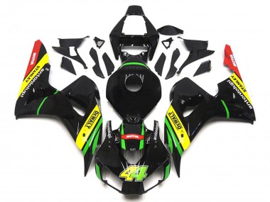 Carénages Moto Honda CBR1000RR 2006-2007 - Noir Brillant Jaune Vert Rouge Motul 44