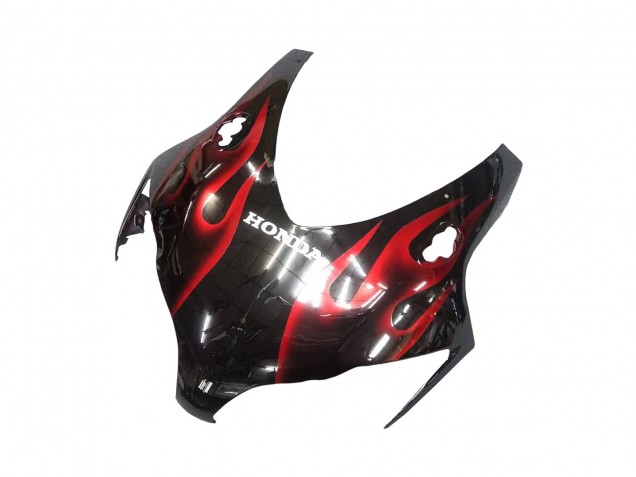 Carénage Moto Honda CBR1000RR 2008-2011 - Noir Brillant Rouge Flamme