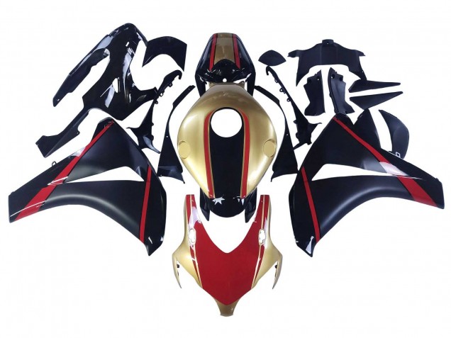 Carénages Moto Honda CBR1000RR 2008-2011 - Or Rouge Noir Brillant