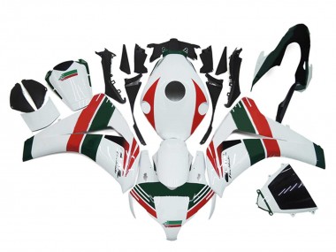 Carénages Moto Honda CBR1000RR 2008-2011 - Blanc Rouge Vert Foncé