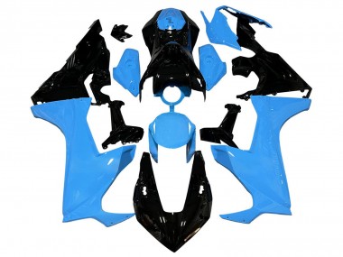 Carénages Moto Honda CBR1000RR 2017-2023 - Bleu Noir Brillant