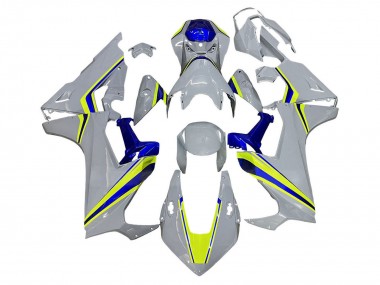 Carénages Moto Honda CBR1000RR 2017-2023 - Blanc Jaune Bleu