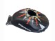Carénages Moto Honda CBR600RR 2003-2004 - Noir Mat Orange Repsol Rossi 46