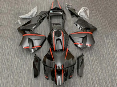 Carénages Moto Honda CBR600RR 2003-2004 - Noir Brillant Rouge Bande