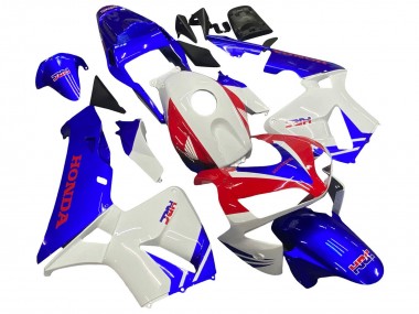 Carénages Moto Honda CBR600RR 2003-2004 - Blanc Bleu Rouge HRC