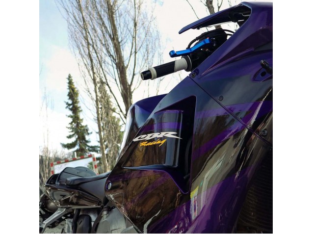 Carénages Moto Honda CBR600RR 2003-2004 - Bleu Foncé Noir Brillant