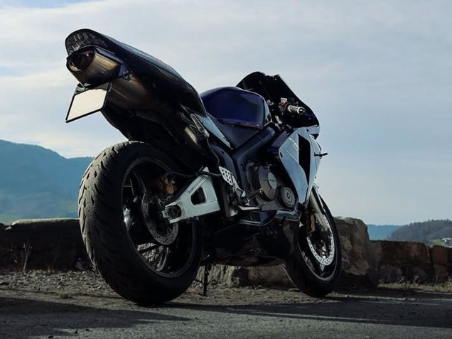 Carénages Moto Honda CBR600RR 2003-2004 - Bleu Foncé Noir Brillant