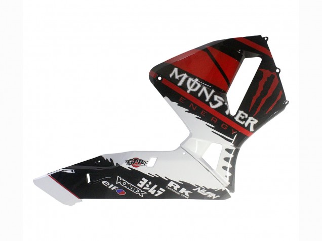 Carénages Moto Honda CBR600RR 2003-2004 - Blanc Rouge Noir Brillant Monstre