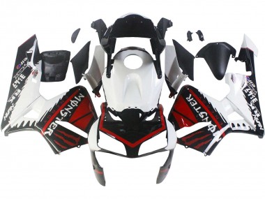 Carénages Moto Honda CBR600RR 2003-2004 - Blanc Rouge Noir Brillant Monstre