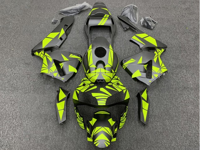 Carénages Moto Honda CBR600RR 2003-2004 - Jaune Noir Mat