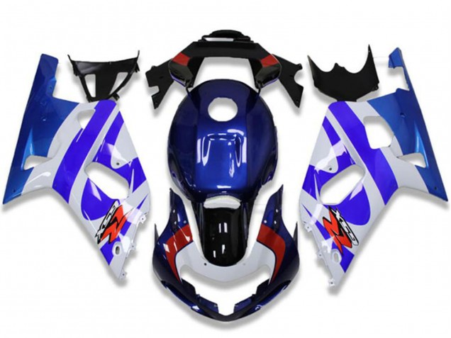 Carénages Moto Suzuki GSXR 600/750 2001-2003 - Blanc Bleu Rouge Noir