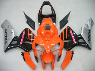 Carénages Moto Honda CBR600RR 2005-2006 - Orange Noir Argent