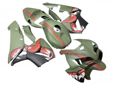 Carénages Moto Honda CBR600RR 2005-2006 - Vert Rouge Requin
