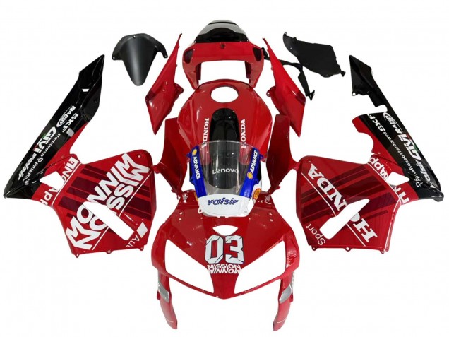 Carénages Moto Honda CBR600RR 2005-2006 - Rouge Noir Valsir 03