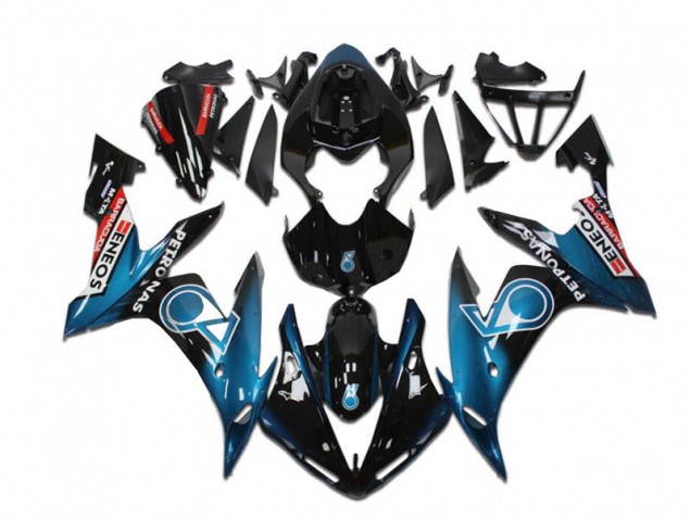 Carénages Moto Yamaha YZF R1 2004-2006 - Bleu Sarcelle Noir Brillant Rouge Petronas ENEOS